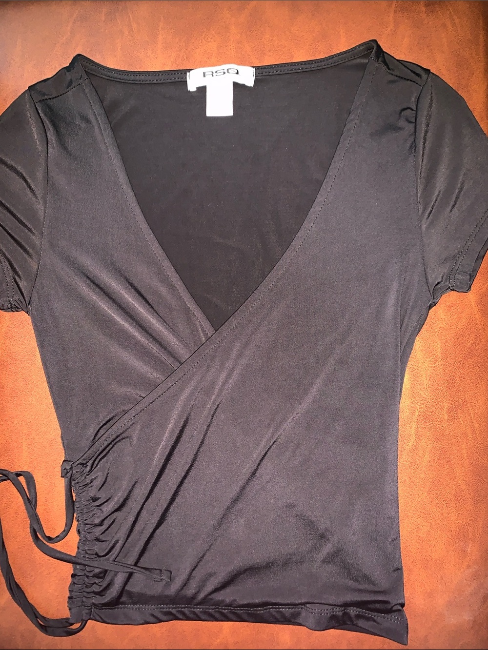 Black Wrap Top